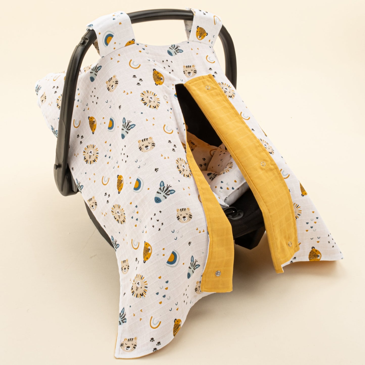 Stroller Cover Set - Double Side - Hardal Muslin - Zoo