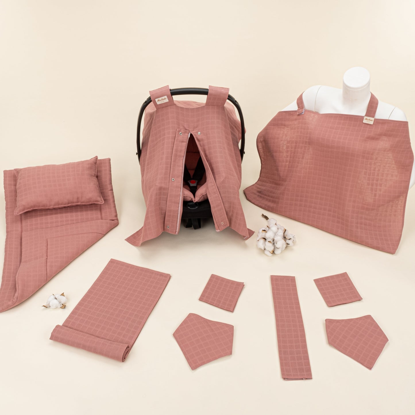 11 Piece - Newborn Sets - Summery - Gül Kurusu Müslin