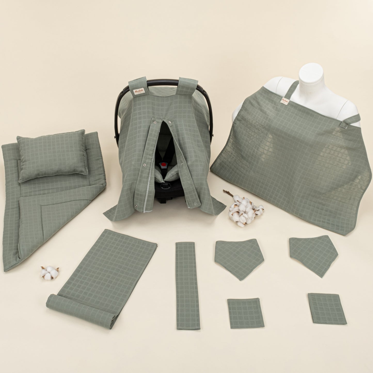 11 Piece - Newborn Sets - Summery - Haki Müslin