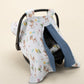 Stroller Cover Set - Double Side - İndigo Petek - Ceylan