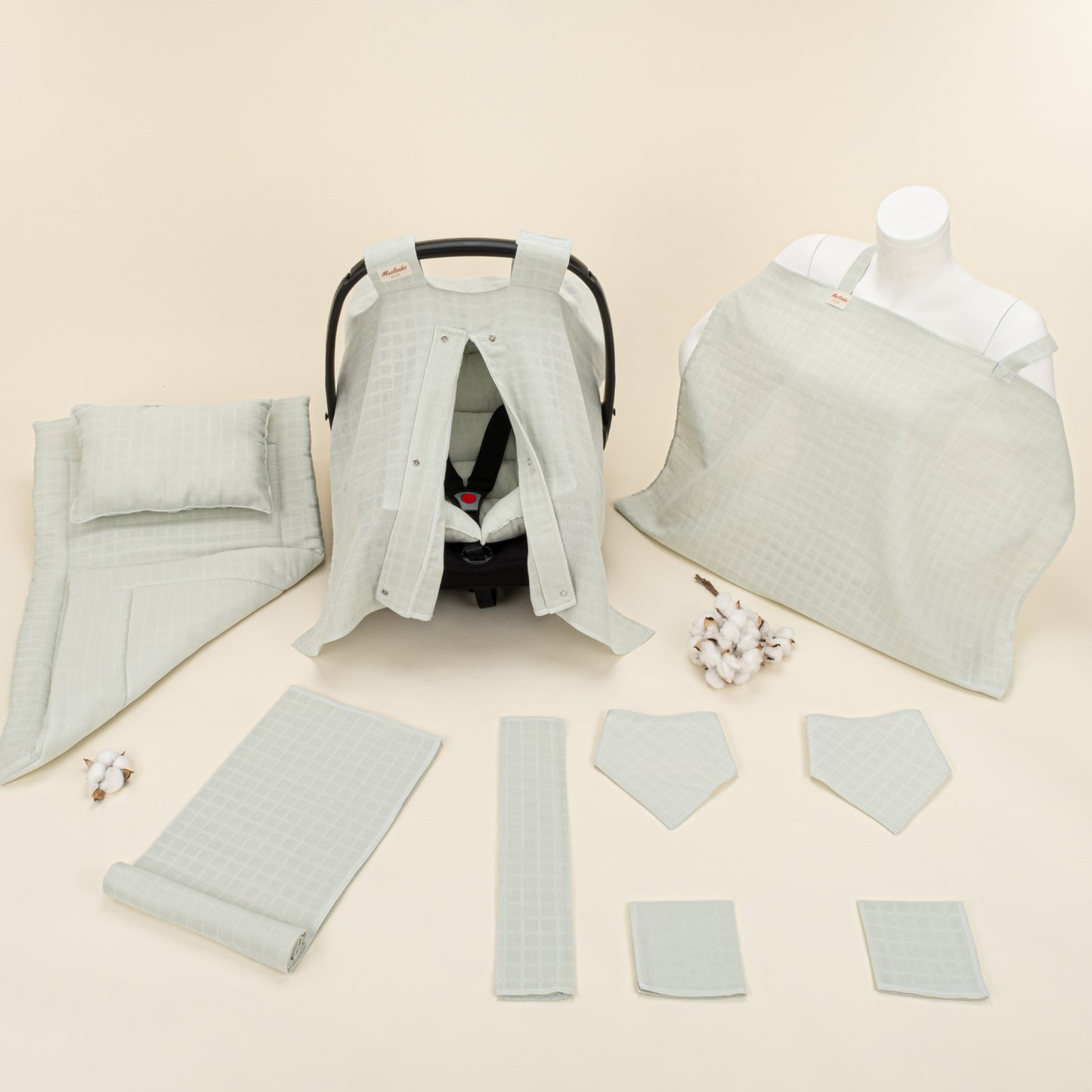 11 Piece - Newborn Sets - Summery - Mint Müslin