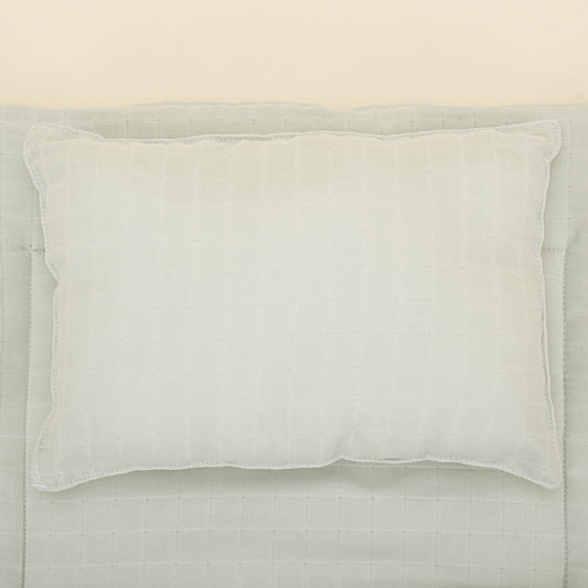 Double Sided Changing Pad and Pillow  - Mint Müslin