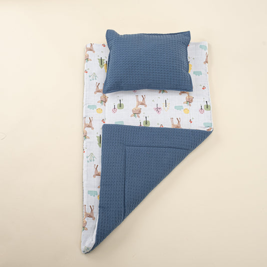 Double Sided Changing Pad and Pillow - İndigo Petek - Ceylan