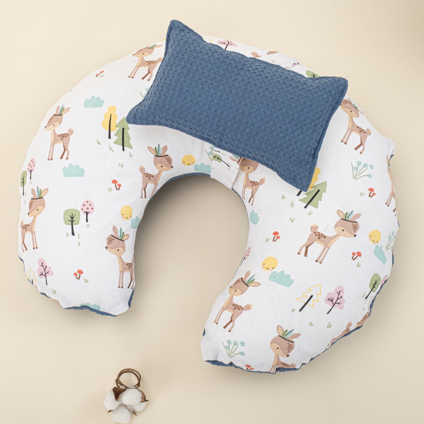 Double Sided Breastfeeding Pillow - İndigo Petek - Ceylan