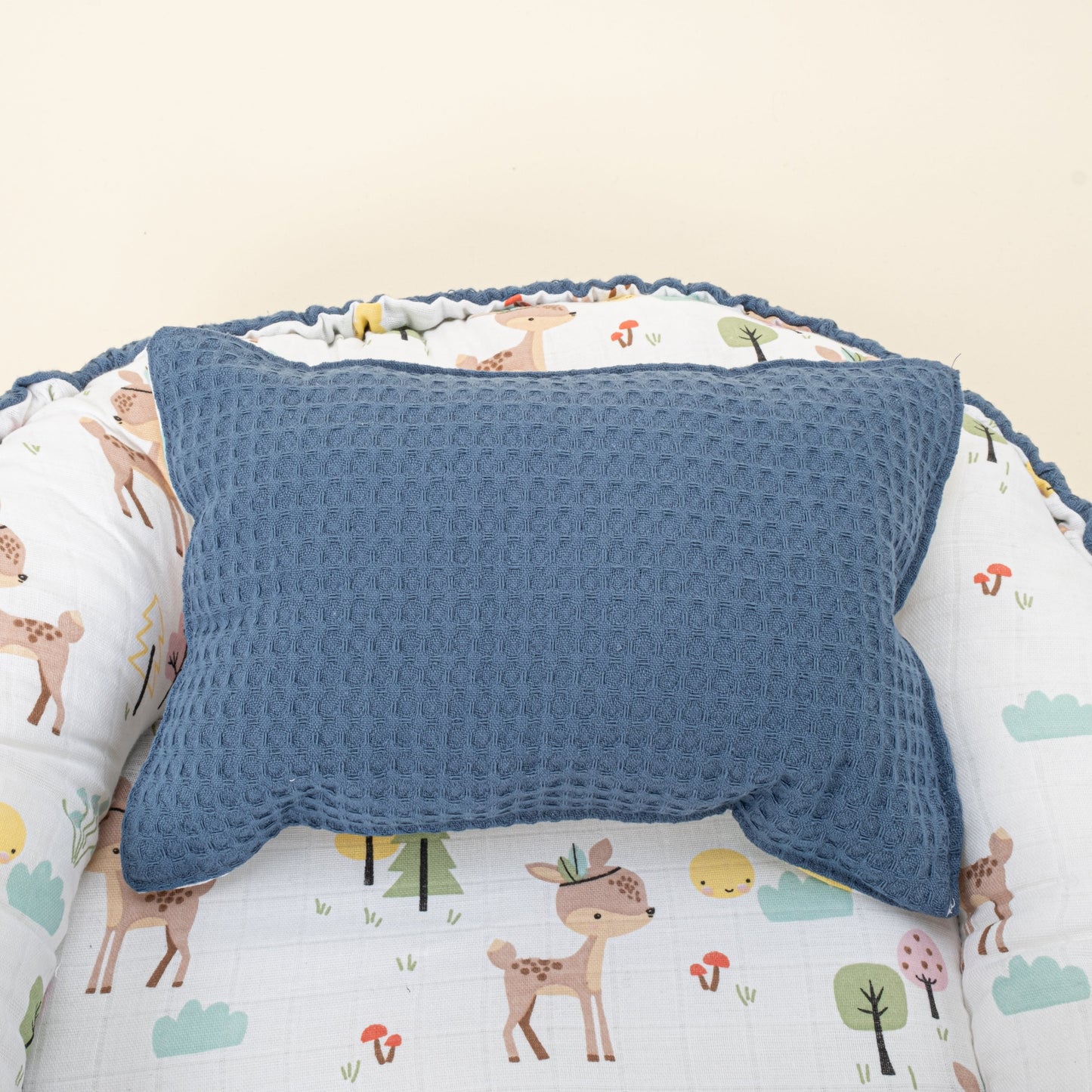 Babynest and Pillow - Çift Taraflı - İndigo Petek - Ceylan