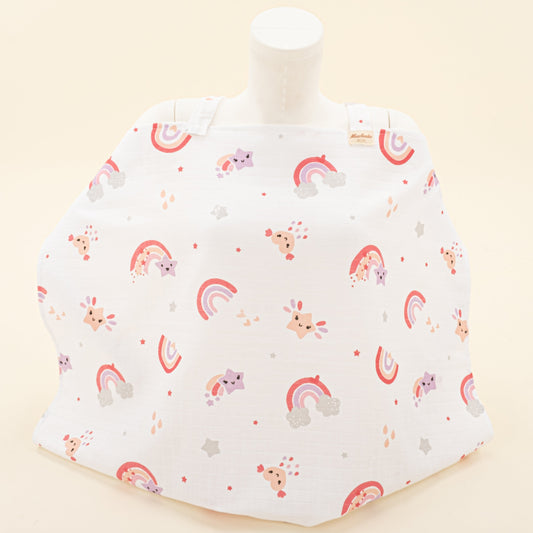 Breastfeeding Bib - Pembe Gökkuşağı