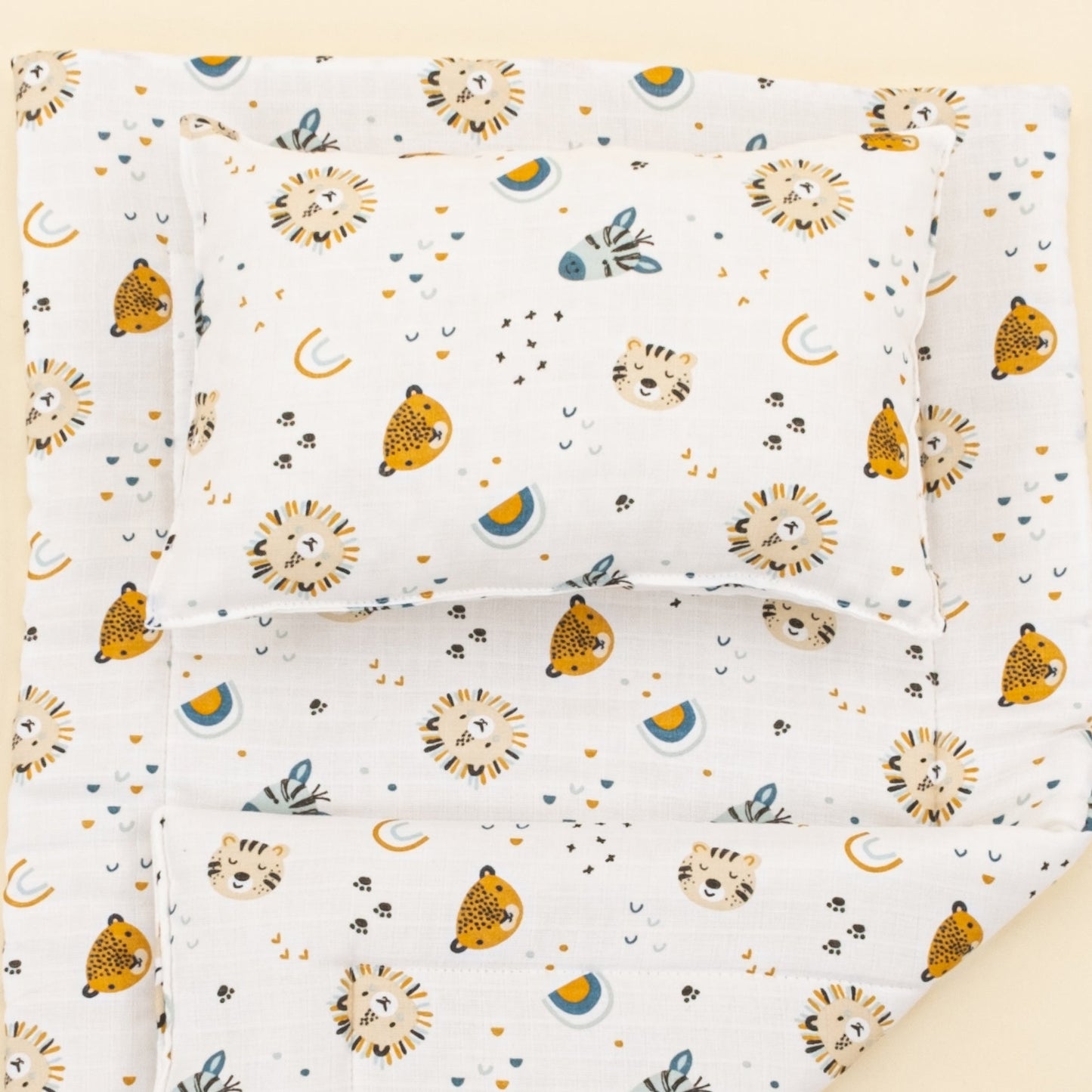 Double Sided Changing Pad and Pillow  - Zoo