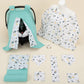 9 Piece - Newborn Sets - Double Sided - Winter - Nil Yeşili Petek - Uzay