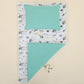 Double Sided Changing Pad and Pillow - Nil Yeşili Petek - Uzay