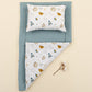 Double Sided Changing Pad and Pillow - Petrol Mavisi Petek - Zoo