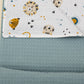 Double Sided Pique Blanket - Petrol Mavisi Petek - Zoo