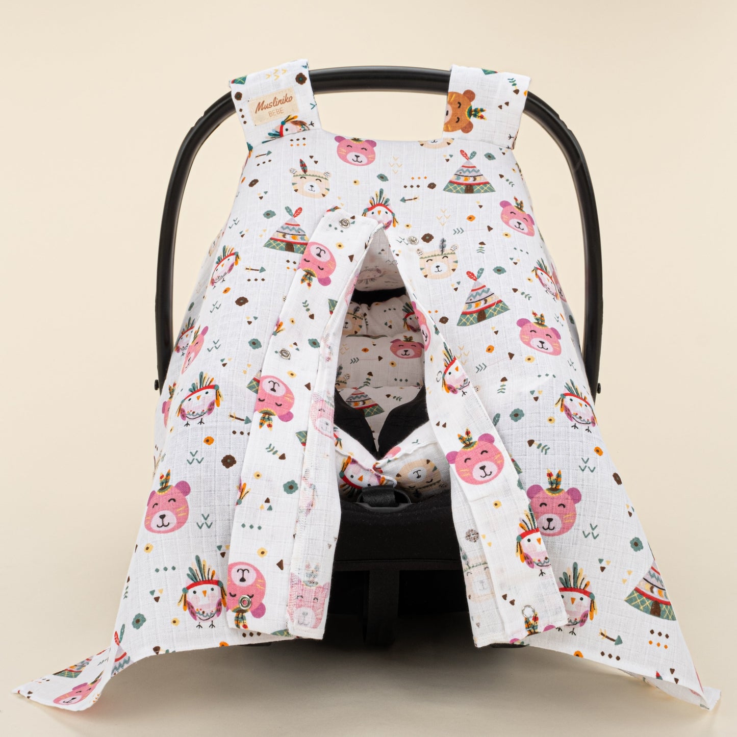 Stroller Cover Set - Single Side - Pembe Ayıcıklar