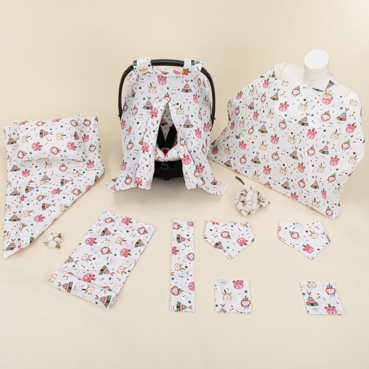 11 Piece - Newborn Sets - Summery - Pembe Ayıcıklar