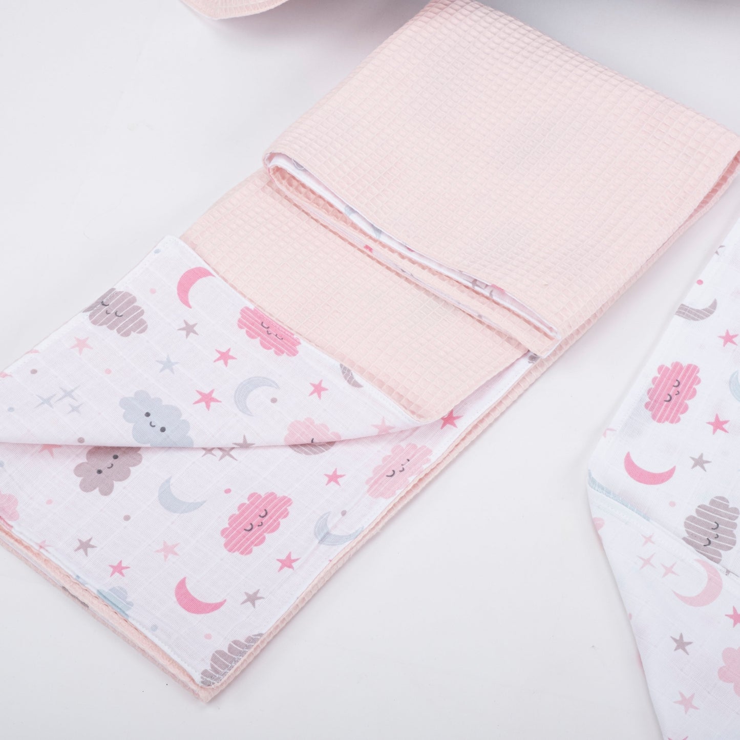 9 Piece - Newborn Sets - Double Sided - Winter - Bebe Pembe Petek - Pembe Bulut