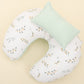 Double Sided Breastfeeding Pillow - Mint Muslin - Yapraklar