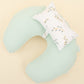 Double Sided Breastfeeding Pillow - Mint Muslin - Yapraklar