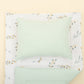 Double Sided Changing Pad and Pillow - Mint Muslin - Yapraklar