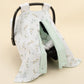 Stroller Cover Set - Double Side - Mint Muslin - Yapraklar