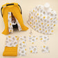 9 Piece - Newborn Sets - Double Sided - Winter - Hardal Petek - Sarı Aslan