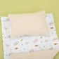 Double Sided Changing Pad and Pillow - Sütlü Kahve Örgü - Minik Koyunlar