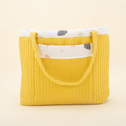 Baby Care Bag - Hardal Örgü - Kuş