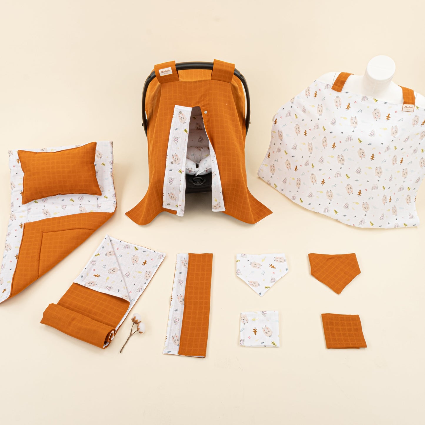 11 Piece - Newborn Sets - Double Sided - Seasonal - Kiremit Muslin - Minik Koyunlar