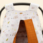 Stroller Cover Set - Double Side - Kiremit Muslin - Minik Koyunlar