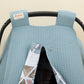 Stroller Cover Set - Double Side - Petrol Mavisi Petek - Retro