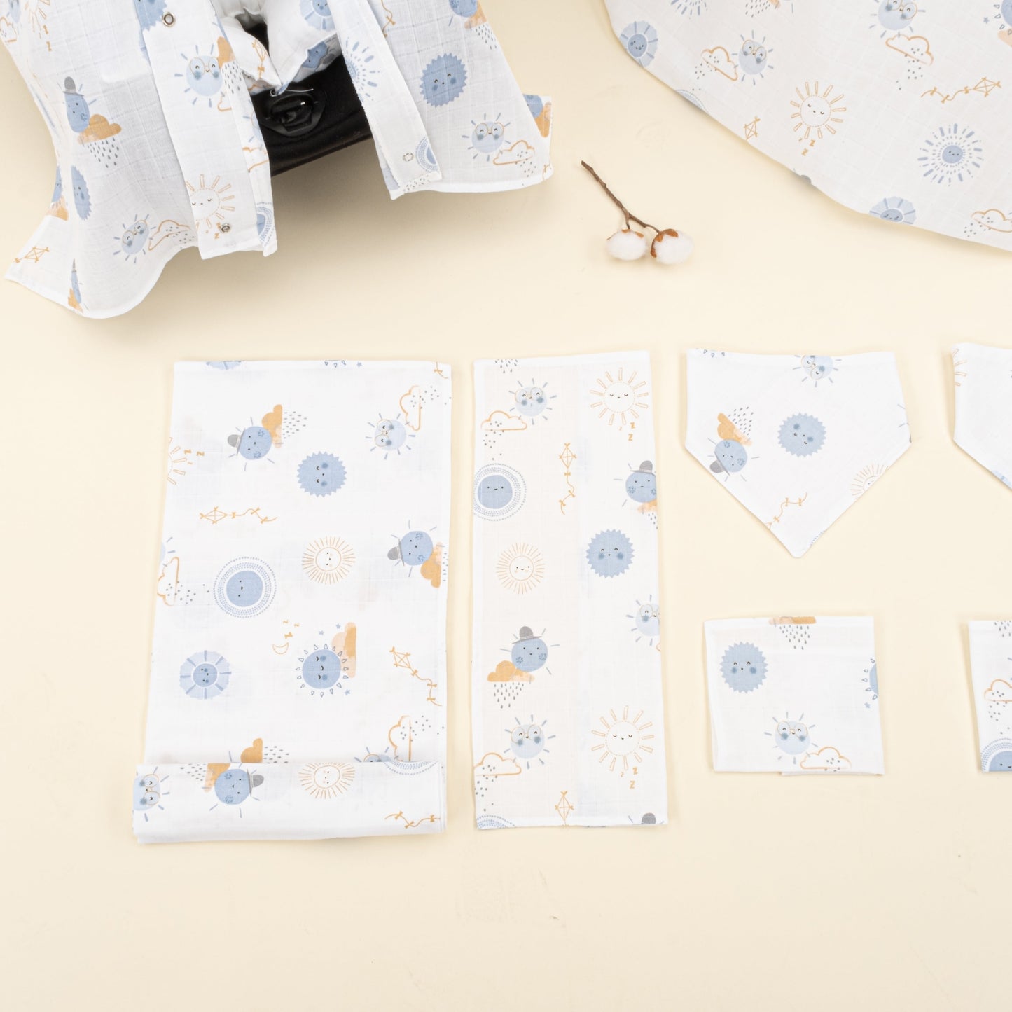 9 Piece - Newborn Sets - Summery - Mavi Güneş