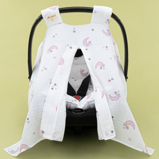 Stroller Cover Set - Single Side - Pembe Ay