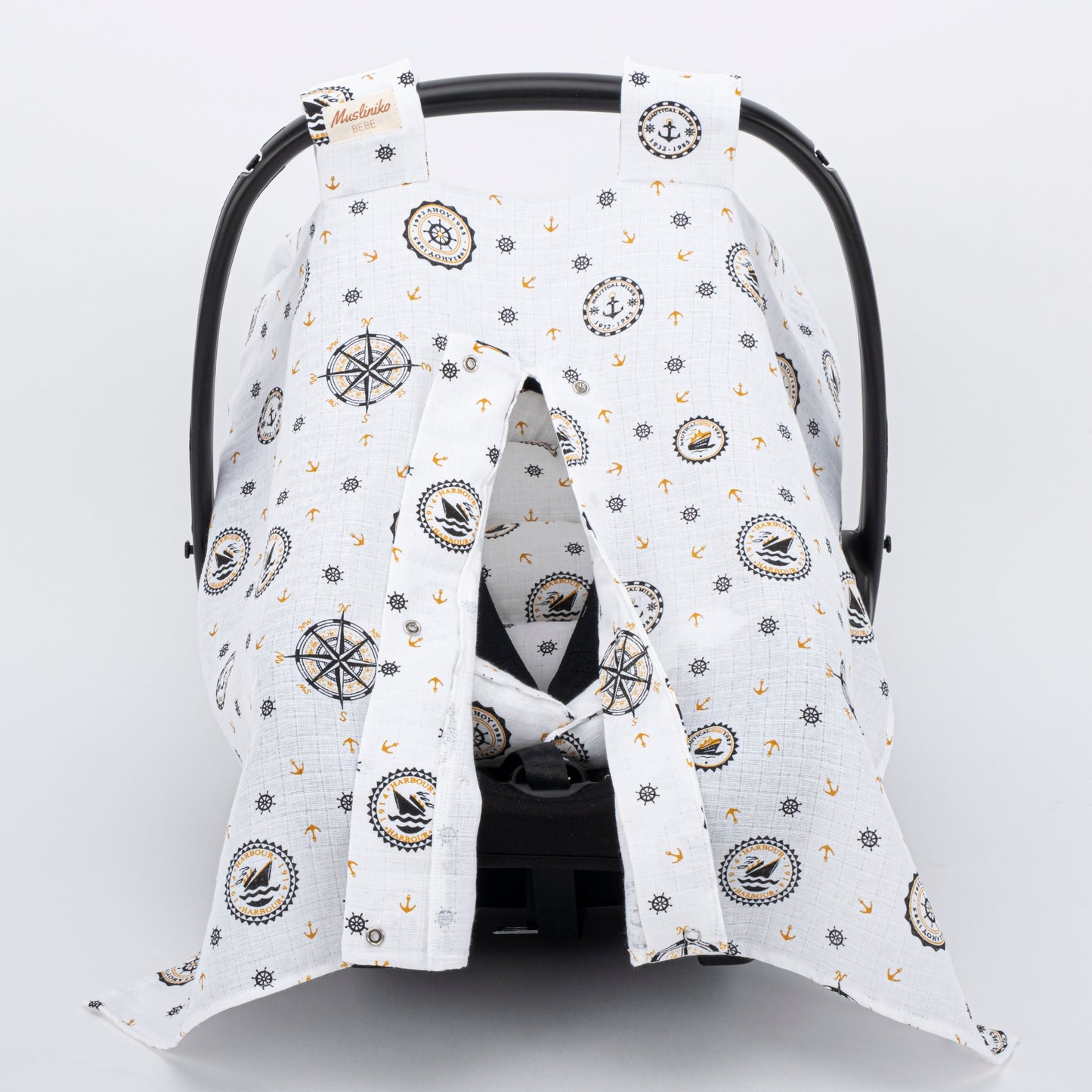 Stroller Cover Set - Single Side - Sarı Gemili