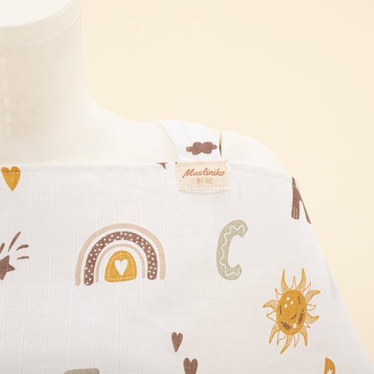 Breastfeeding Bib - Galaksi ve Harfler