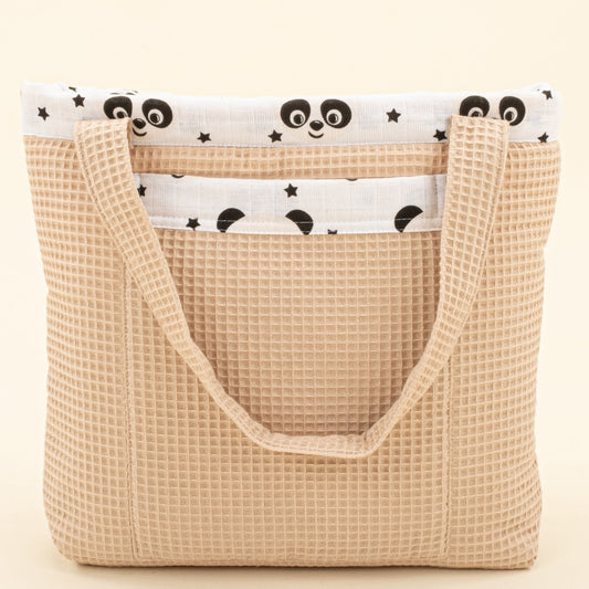 Baby Care Bag - Bej Petek - Panda