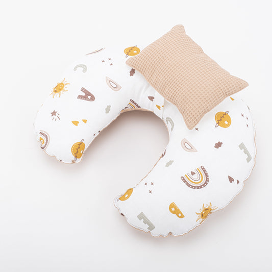 Double Sided Breastfeeding Pillow - Kumsal Beji Petek - Galaksi ve Harfler