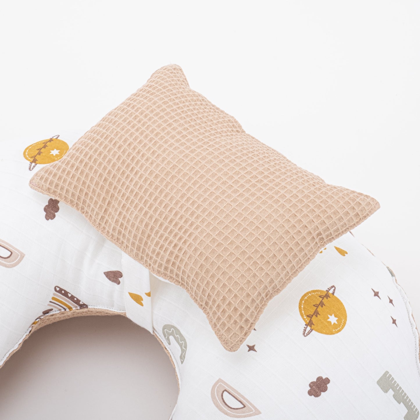 Double Sided Breastfeeding Pillow - Kumsal Beji Petek - Galaksi ve Harfler