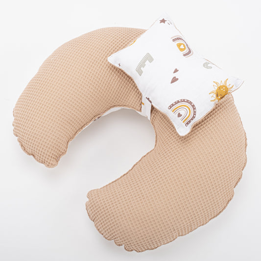 Double Sided Breastfeeding Pillow - Kumsal Beji Petek - Galaksi ve Harfler