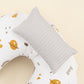 Double Sided Breastfeeding Pillow - Açık Gri Örgü - Galaksi ve Harfler