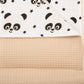 Double Sided Pique Blanket - Bej Petek - Panda