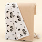 Double Sided Pique Blanket - Bej Petek - Panda