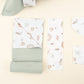 9 Piece - Newborn Sets - Double Sided - Winter - Yeşil Petek - Kahverengi Gökkuşağı