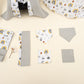 11 Piece - Newborn Sets - Double Sided - Seasonal - Açık Gri Muslin - Hardal Gökkuşağı