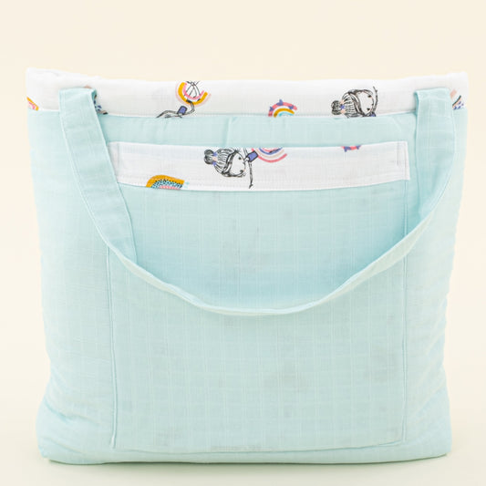 Baby Care Bag  - Su Yeşili Muslin - Balerin