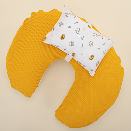 Double Sided Breastfeeding Pillow - Hardal Petek - Zürafa