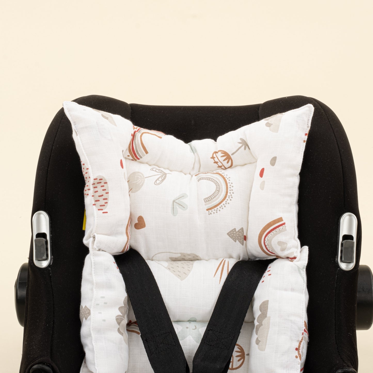 Stroller Cover Set - Double Side - Yeşil Petek - Kahverengi Gökkuşağı