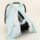 Stroller Cover Set - Double Side - Su Yeşili Muslin - Balerin