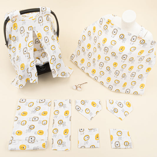 9 Piece - Newborn Sets - Summery - Sarı Aslan