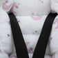 Stroller Cover Set - Double Side - Bebe Pembe Petek - Pembe Ay