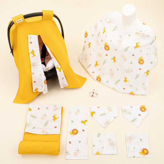 9 Piece - Newborn Sets - Double Sided - Winter - Hardal Petek - Aslan