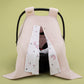 Stroller Cover Set - Double Side - Bebe Pembe Petek - Pembe Ay