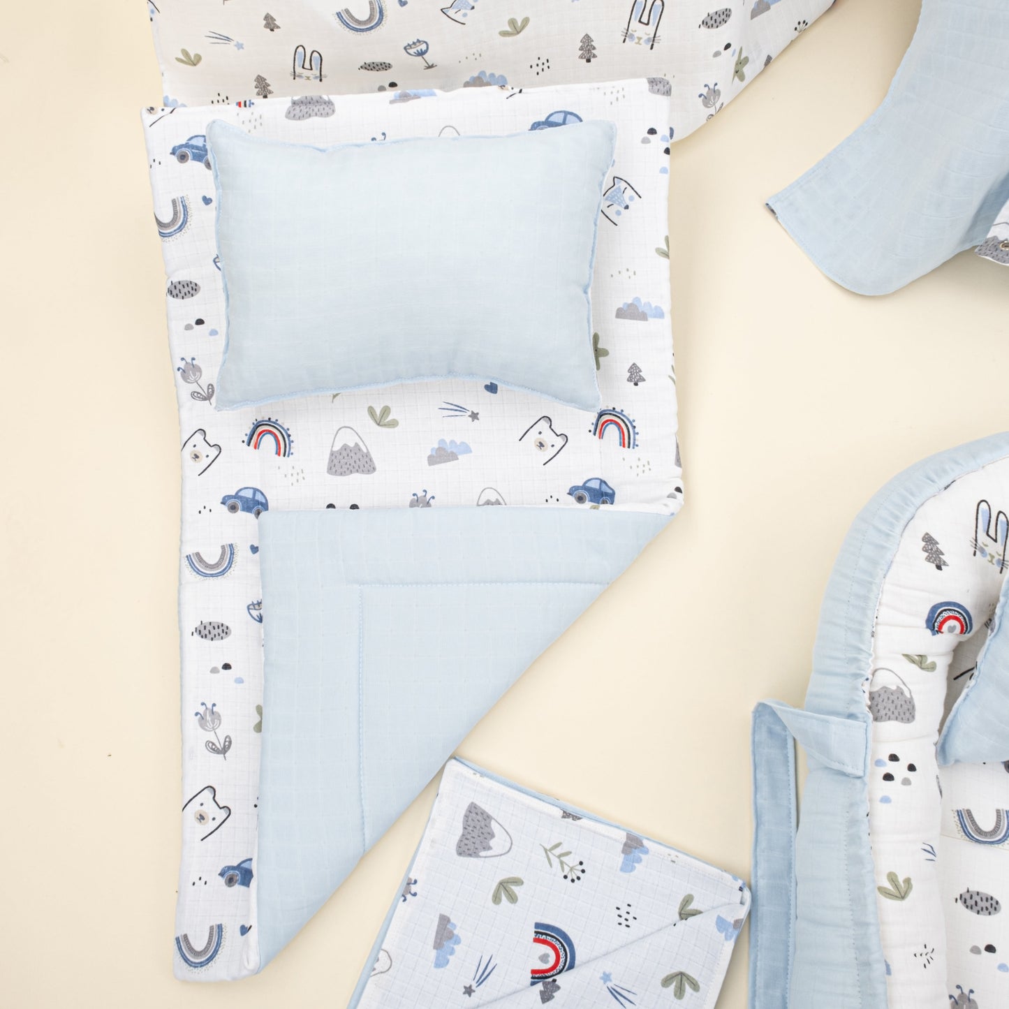 18 Piece Full Set - Double Sided  - Mavi Muslin - Mavi Kedi